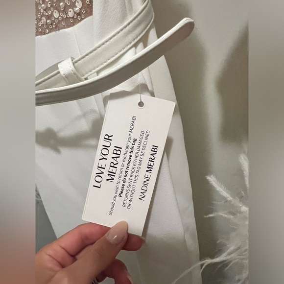 NWT Nadine Merabi Amelia White Jumpsuit - Picture 7 of 7
